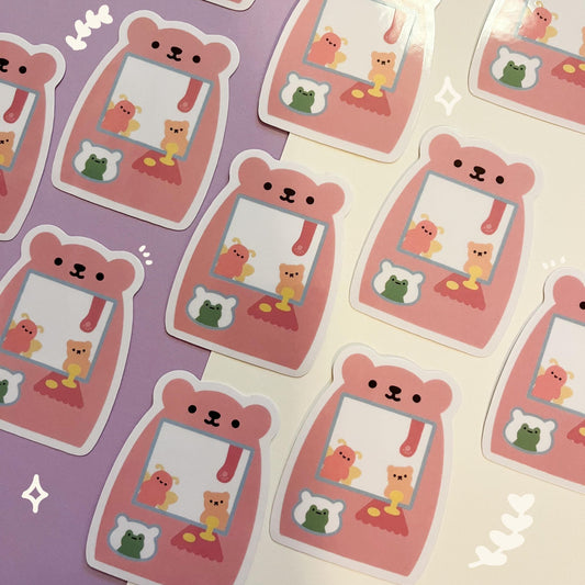 Beanie Pal Claw Machine Transparent Sticker