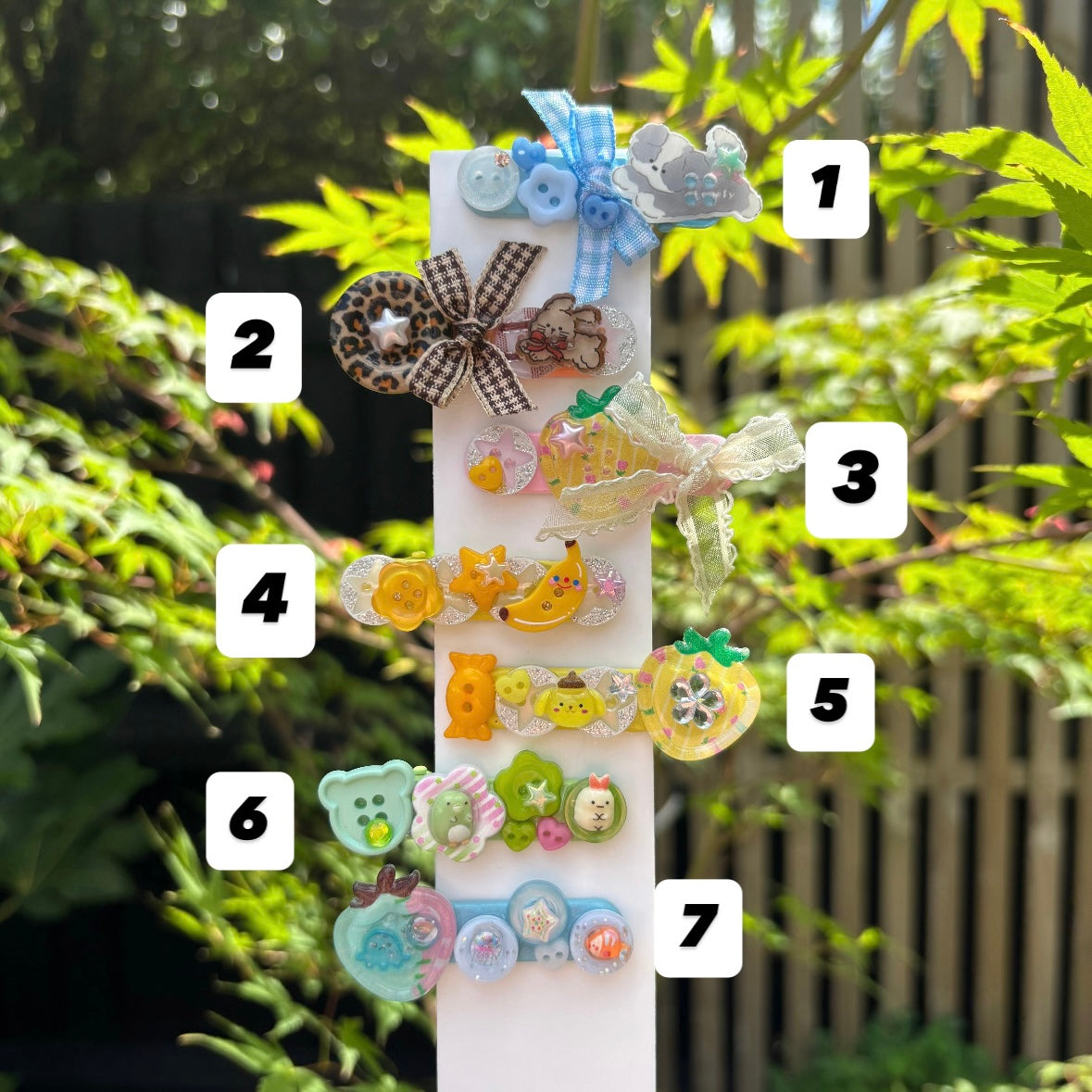 Button Hairclips
