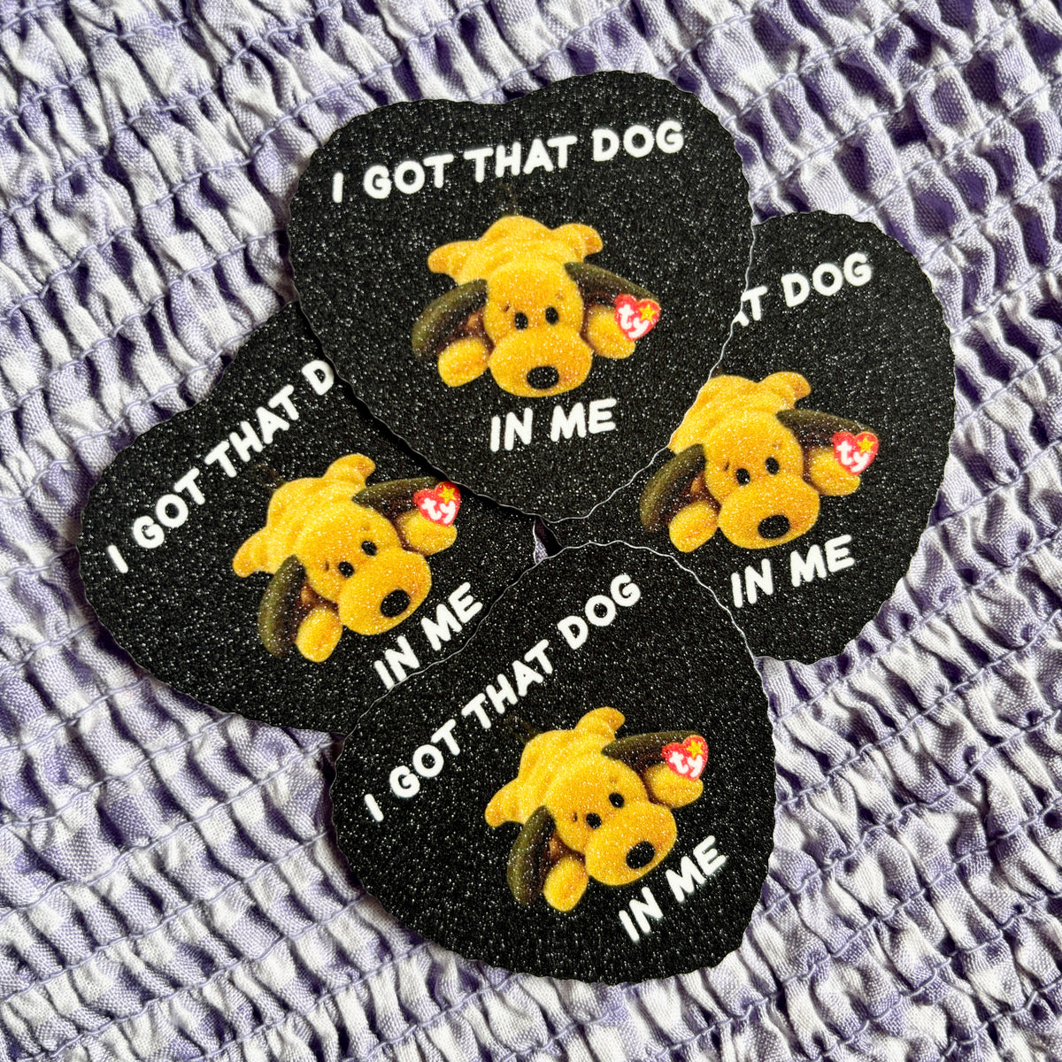 ‘Got that dog in me’ Sanded Glitter Sticker