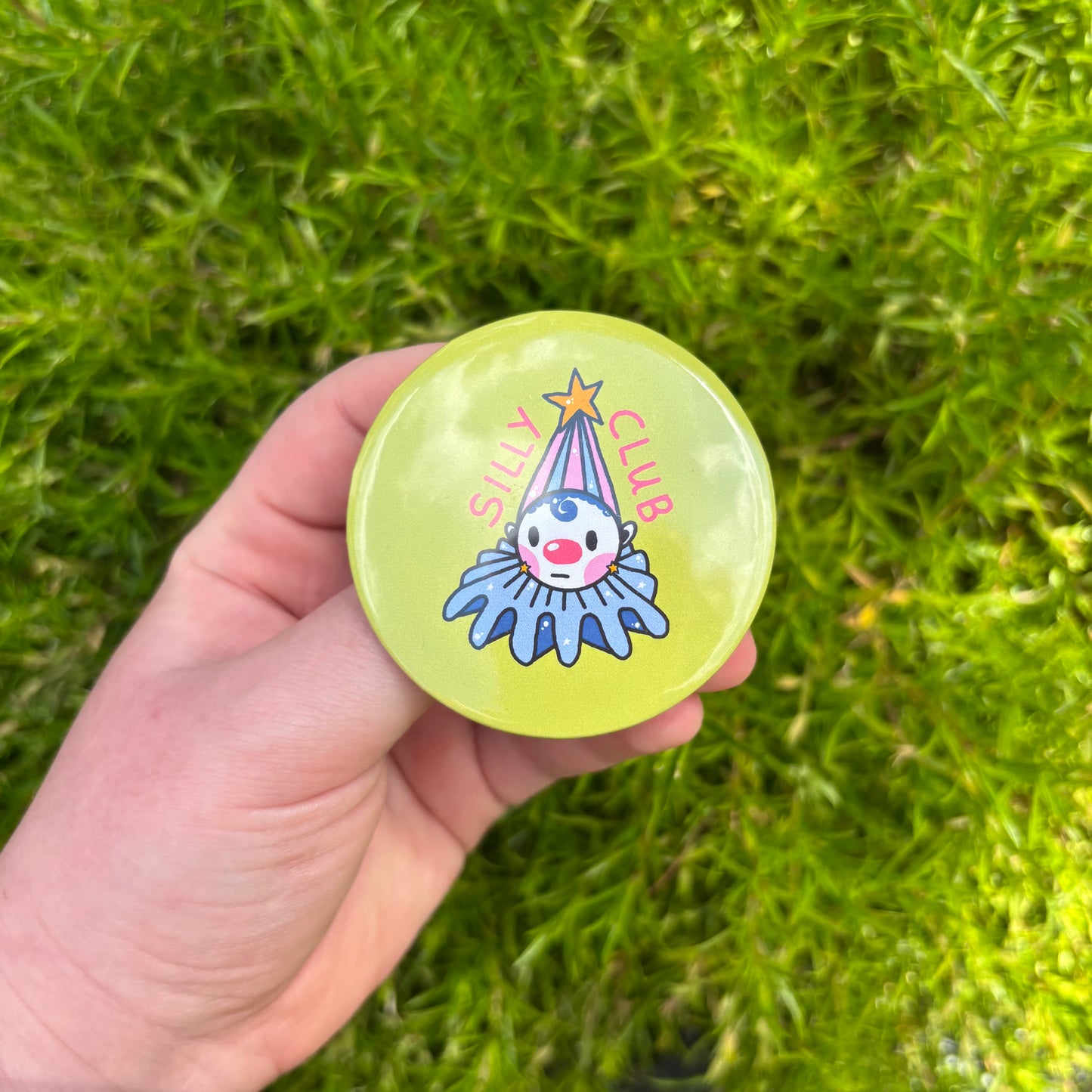 'Silly Club' button badge