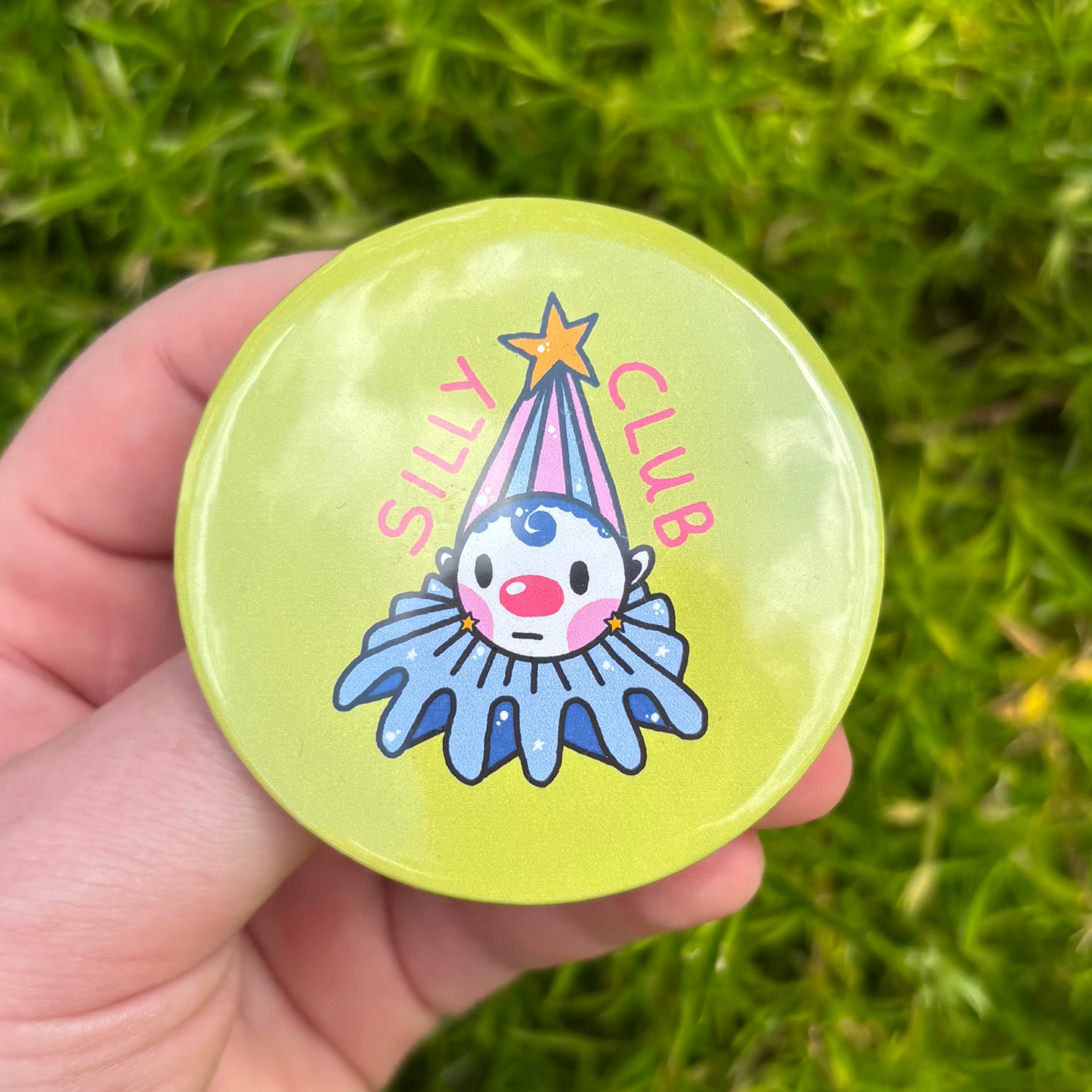 'Silly Club' button badge