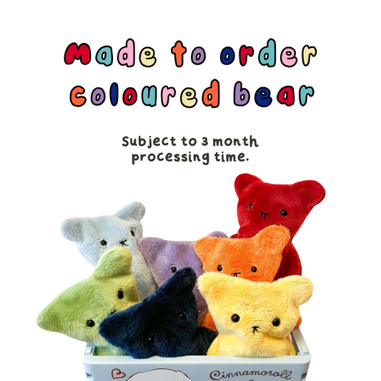 Coloured Bear Beanie Pal (read description)
