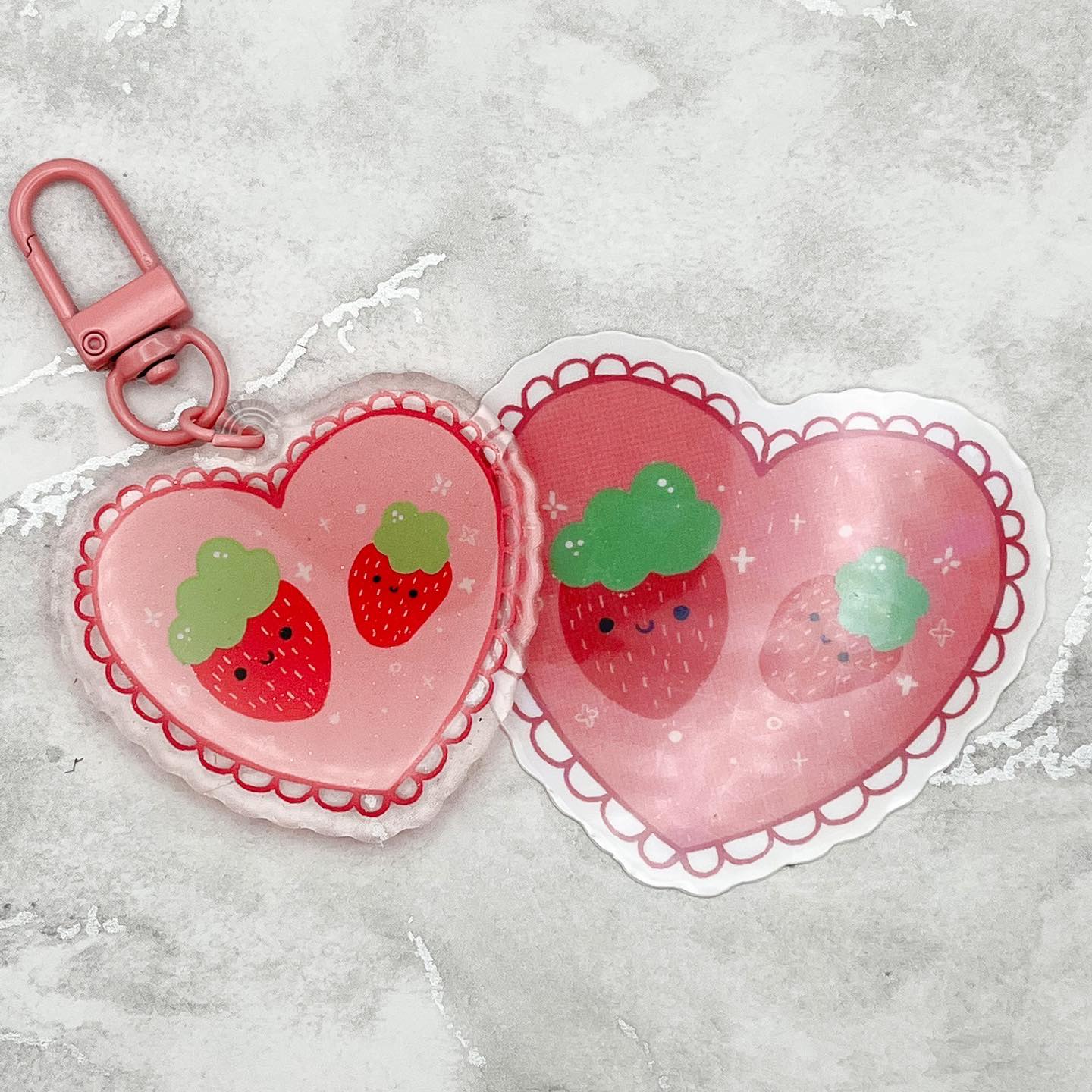 Berry Cute Glitter Keyring