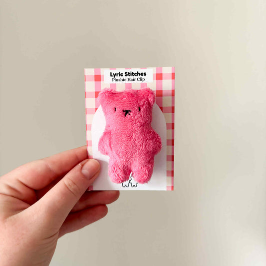 Pink Bear Hair Clip