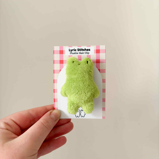 Green Frog Hair Clip