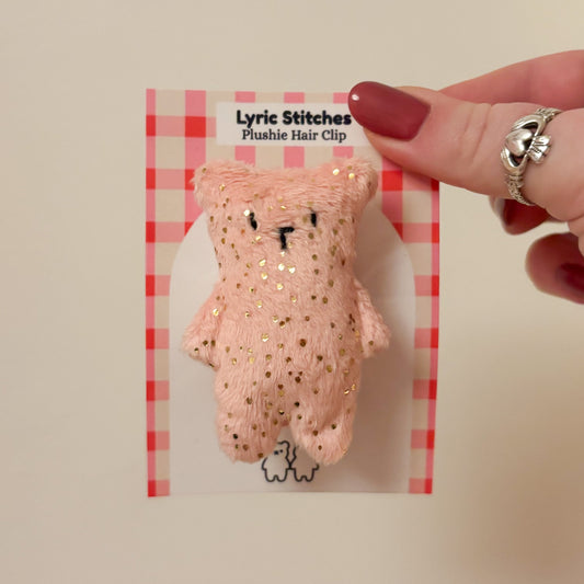 Sparkly bear hair clip
