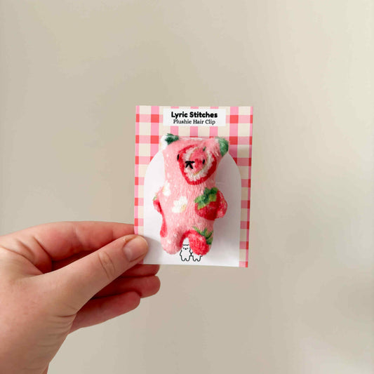 Strawberry Bear Hair Clip