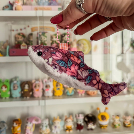 Floral Shark Keychain