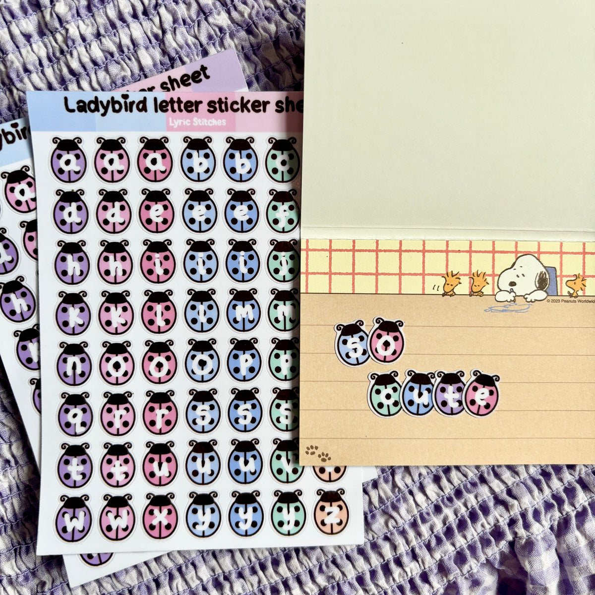 Ladybird Letter Sticker Sheet