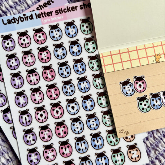 Ladybird Letter Sticker Sheet