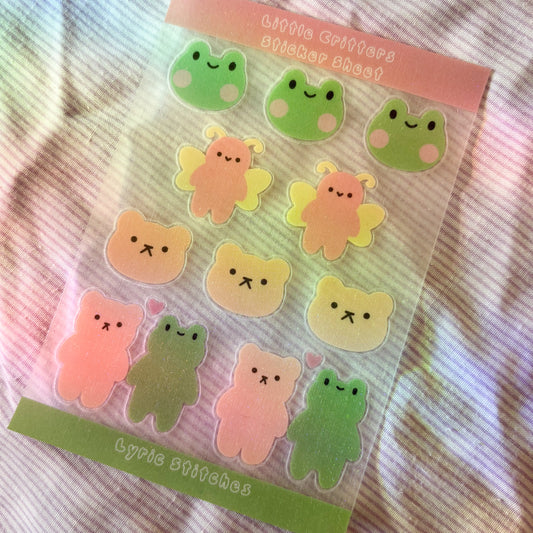 Glittery Critters Sticker Sheet