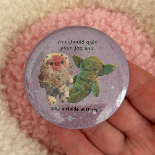 'Quit your job' Button Badge