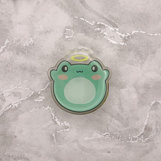 Froggy Angel Acrylic Pin