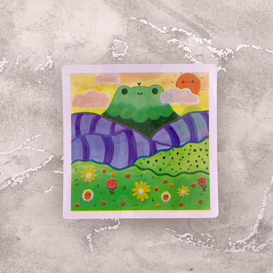 Froggy mountain sticker