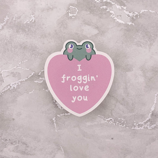 I froggin’ love you sticker